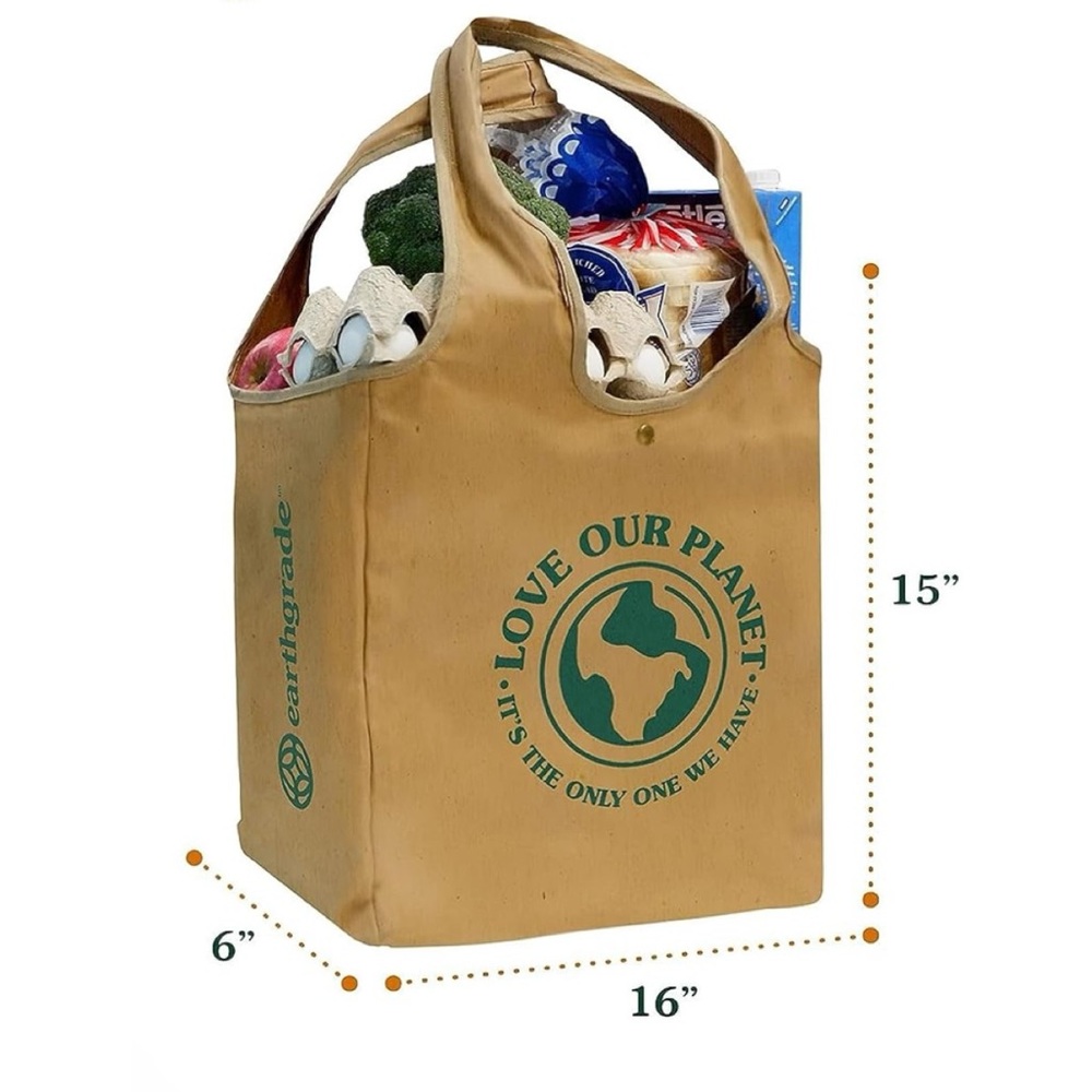 NWT “Love Our Planet” Eco Tote Shoulder Bag Washable Paper Reusable - Picture 4 of 9